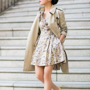 Kate Young Strapless Sweetheart Fit & Flare Dress